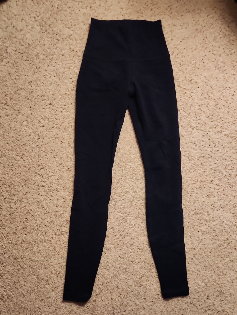 Brand New Lululemon Women's High-Waist Navy Blue Leggings, Size 2